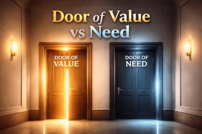 door of value vs need choice on the path to greatness