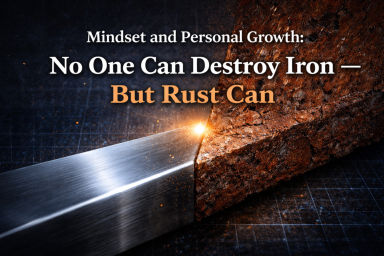 mindset and personal growth iron rust metaphor discipline and self improvement