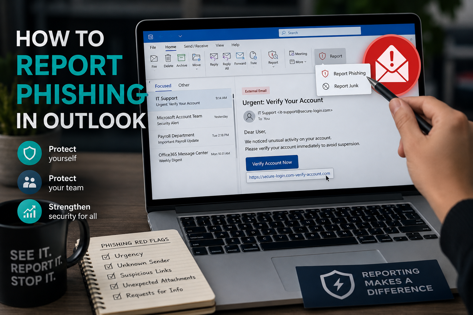 How to Report Phishing in Outlook: Every Version (2026)